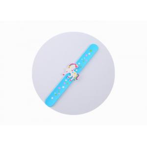 China Wholesale Cute Silicone slap band Unicorn Snap wristband for Kids supplier