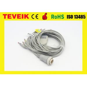 Banana 4.0 plug kenz ecg 103 106 patient monitor ecg cable 10 lead EKG cable with leadwires