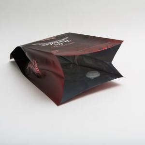 Recycled Coffee Bags With Valve And Zipper Flat Bottom Coffee Pouch Custom Coffee Packaging Bags