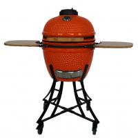 Red Glazed Surface 18 Inch Kamado Grill , Restaurant Kamado BBQ 18 Inch