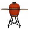 China Red Glazed Surface 18 Inch Kamado Grill , Restaurant Kamado BBQ 18 Inch wholesale