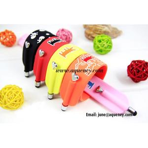 Silicone Slap Bracelet With Touch Pen For Ipad, Smart Phone, factory price