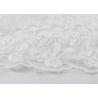 China White Floral Guipure Embroidery Lace Fabric / Sequin Bridal Mesh Fabric For Wedding Dress wholesale