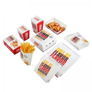 Burger French Fries Food Packaging Box Printing Eco-Friendly Food Container Paper Box