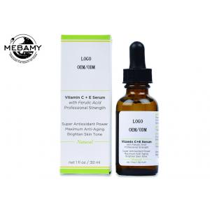 China Natural Vitamin C E Serum With Ferulic And Hyaluronic Acid / Organic Anti Aging Serum supplier