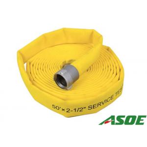 China Polyurethane Lining Lay Flat Fire Hose Twill Weave Heatproof For Fire Fighting supplier