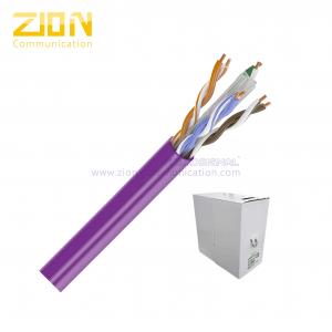 China Plenum CAT6 Network Cable , CAT6 Ethernet Patch Cable For 600 MHz High Speed Data supplier