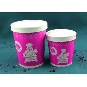 China Purple Paper Soup Cups , Insulated Disposable Soup Bowls With Logo Printing supplier