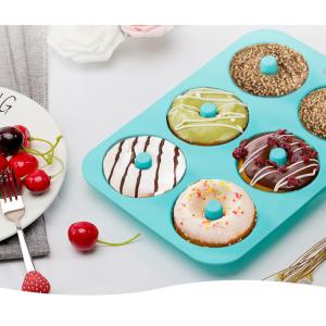 BPA Free Non Stick 6 Cavity Silicone Donut Molds For Cake Cupcakes