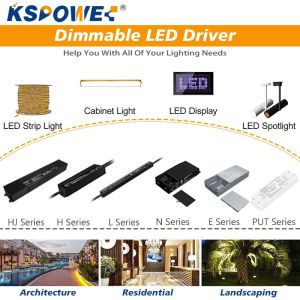 China 5 en 1 Triac controlador atenuable 100% de salida 48V Clase 2 de luz de fondo conductor de transformador LED wholesale