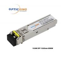 China FCC TUV 80km SFP 1550nm Small Form Factor Module Hot Pluggable on sale