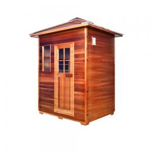 China Family 3 Person Outdoor Dry Sauna Red Cedar Traditional supplier