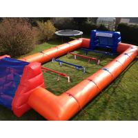 China Big Inflatable Sport Games Human Football Court 0.55mm Pvc Material With Blower on sale