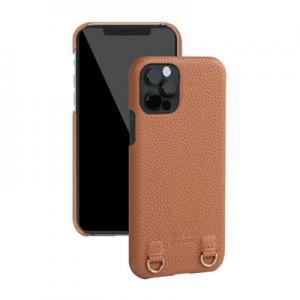 Leather PC Material Protective Iphone Case With Detachable Strap ODM