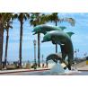 China 300cm High Patina Bronze Dolphin Sculpture For Landscape Decor wholesale