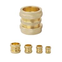 China Brass Straight Equal Coupler Brass Compression Fittings on sale