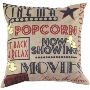 Decorative Movie Throw Pillow Case Cushion Cover with Invisible Zipper 18'' 18''