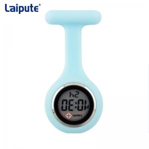 Pin Buckle Digital Fob Watch Electronic Display Skin Friendly Silicone Nurse Watch