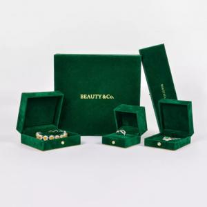 Private Label PU Velvet Necklace Gift Box , Luxury Jewelry Packaging Gift Box