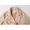 China Ladies Melton Jacket / Women'S Zipper Jacket / Beige Color Metal Zipper wholesale