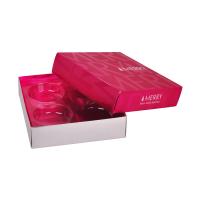 China Lidded Custom Printed Soap Boxes Rose Red Glossy UV Logo With PVC Insert on sale