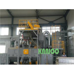 China Customized Wire Mesh Belt Shot Blasting Machine With 2-6mm Mesh Electricity Power Source supplier