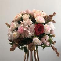 China New custom pink artificial flower ball arrangement  for wedding decoration on sale