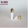 SRS empty cosmetic 5ml plastic perfume roll on bottle with gold hook cap