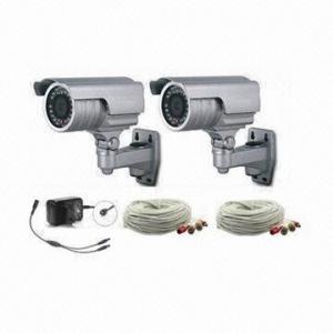 China 2 Packs Waterproof CCTV Camera Kit with Outdoor IR Color CCD Camera and All Accessories on sale 