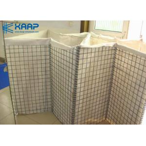 Hot Dipped Wire Mesh Rock Retaining Wall , Decorative Gabion Baskets Defensive Container Barrier