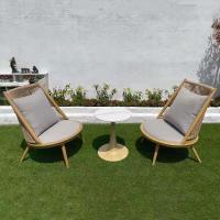 China Unfolded Wicker Patio Chairs Weaving Rattan Garden Chairs With Cushion on sale