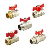 China Gas Pipes Plumbing Straight Ball Valve Brass Natural Gas Control Npt Ball Valve on sale
