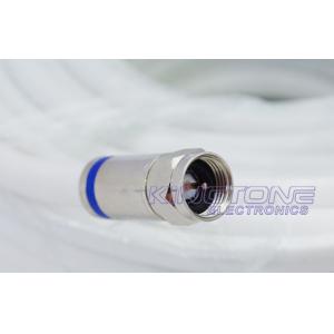 China Cabo coaxial de RG6 CATV com o conector da compressão do comprimento de 25M para a televisão satélite supplier