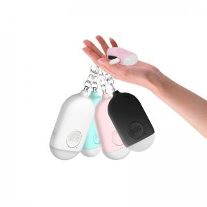 4 Colors Personal Security Alarms Keychain With USB Rechargeable led light and one button SOS