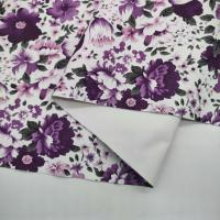China Printed Colorful Flowers PVC PU Synthetic Faux Leather Material on sale