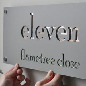 Address Stainless Steel Door Number Sign Laser Cut Garden Metal Ornaments