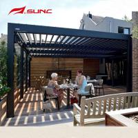 China Manual Garden Outdoor Aluminium Pergola Rodent Proof With Zip Screen on sale