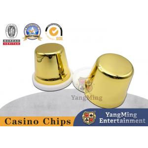 Casino Games Poker Table Golden Stainless Dice Cup Shaker For Gambling Games