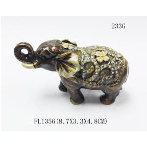 Elephant trinket jewelry box  petwer metal jewelry box display box