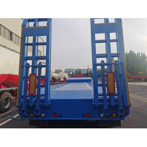 China Custom 3 Axle Flatbed Semi Trailer Tractor Trucks 40 Ft Semi Low Bed Trailer supplier