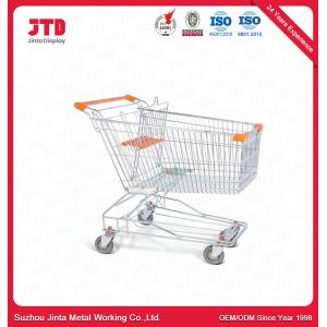 CE 50KG Small Metal Shopping Cart White 60 Liter Trolley