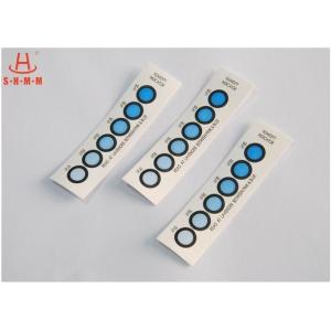 China DMF Free Moisture Indicator Paper Six Dots , Humidity Card Indicator Blue To Pink supplier
