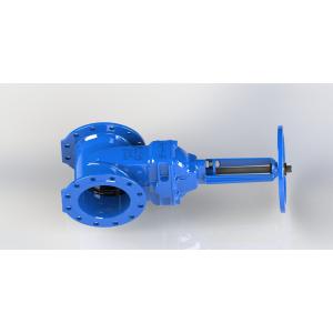 China Hand Wheel Or Top Cap Operated Water Gate Valve Red / Blue Epoxy Coated supplier