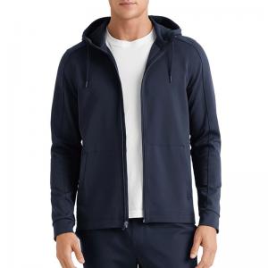 China Hot SalePolyester Nylon Long Sleeves Full Zip Mens Hooded Jackets with Kangaroo Pocket supplier
