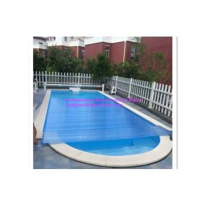China Above Ground Pool / Swimming Pool Control System Transparent Blue PVC Material Cover supplier