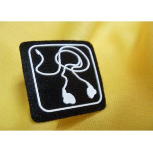 China Small Mini Custom Embossed 3D Rubber Badge Silicon Patch for Shoes supplier