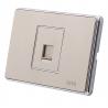 GNW58BK One Gang, Wall Switch Telephone Socket with Metal Plate and Plastic