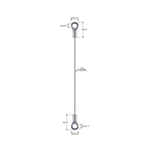 Stage Security Quick Lock Steel Wire Rope Sling With Two Die Casting Eyelet YW86527