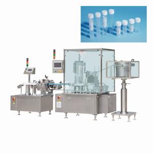 China Linear Feeder 4800bph Stoppered 5cc Test Tube Filling Machine supplier