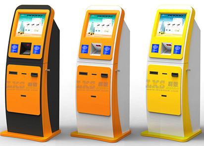 Цвет желтого цвета машины киоска компенсации 17 ATM Билла обслуживания собственн